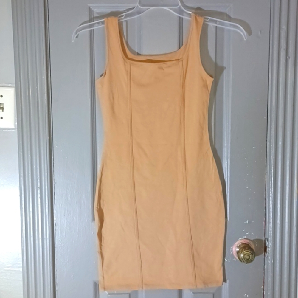 Tan Bodycon Mini Dress
